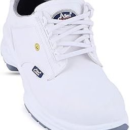 Allen Cooper AC-1443-WHITE-08 Washable Safety Shoe for Food, Pharmaceutical Industry and Hospitals, Animal Free Microfibre Upper, Antistatic, White, Size 8-55
