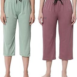 Women's Cotton Plain Calf Length Capri | Nightwear Capri | 3/4th Solid Pyjama Pant | Casual wear & Lounge Wear Capri Combo (Pack of 2)-image-33