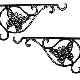 Sharpex Wall Mounted Metal Bracket | Decorative Wall Hook Plant Hanger for Hanging Pots, Bird Feeders, Flower Baskets, Planters, Lanterns, Lamps, and Wind Chimes for Indoor/Outdoor Use (Black, 2 Pc)-picture-17