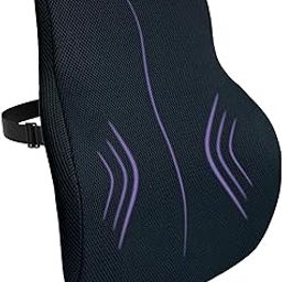 COMFONER Back Support for Office Chair |Memory Foam Car Seat Back Support with Adjustable Strap | Orthopedic Cushion Car Back Support Pillow for Back Pain Relief & Wheel Chair Back Lumbar Support-15
