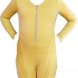 Kids Girls Ribbed Legsuit with Front Half Zipper-picture-36