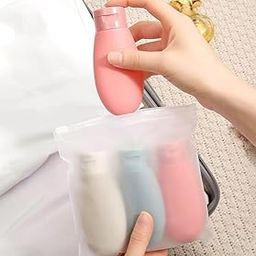 Sambhuya Refiilable Travel Essentials 60 ML Bottel, Silicone Squeeze Bottles, Travelling Container For Shampoo, Cream And Body Lotion,Toiletry Bottles LeakProof, Multicolor Pack of 03 (Pack of 3)-50