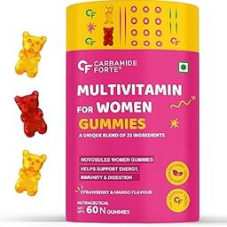 Carbamide Forte Multivitamin Gummies for Women | Multivitamin for Women' s Hair, Skin & Nails, with Biotin & Antioxidants for Immunity & Probiotics for Digestion | 23 Ingredients - 60 Veg Gummies-picture-16