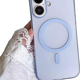 amazon basics Luxury Paper Thin Case Cover for iPhone 16 | Matte Finish | Compatible with magsafe | (Blue, iPhone 16)-74