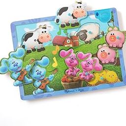 Melissa & Doug Blue's Clues & You! Wooden Sound Puzzle - Musical Farm (6 Pieces)-21