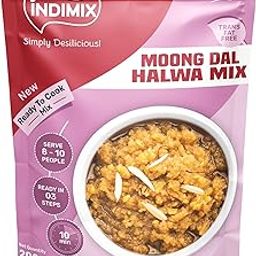 INDIMIX Ready to Cook Moong Dal Halwa 200 g (From the house of Pansari)-image-33