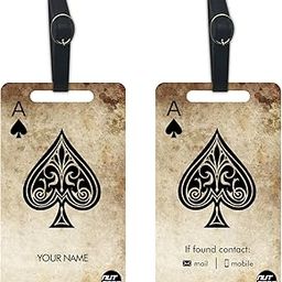 Personalized Metal Luggage Travel Baggage Tags from Nutcase - Set of 2 Tags - ACE-1