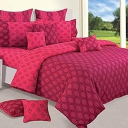 Swayam Cotton 1 Single Duvet Cover | Rajai Cover | Quilt Cover | Comforter Cover | Maroon | Ethnic-image-60