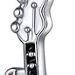 LaBenie Dangle Red Guitar Charm Bead, Silver-5
