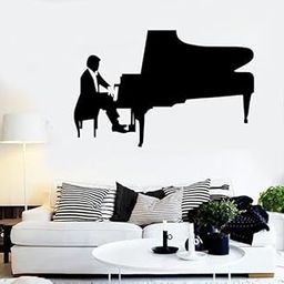 SnappySticker Classical Music Pianist Piano Vinyl Wall Art Decal Stickers Kitchen Décor, Size: 27 X 40cm-image-48