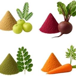 Myla Organics Solar Dehydrated Combo Powders (Amla + Beetroot +Moringa + Carrot) - 4x100g = 400 gram-image-76
