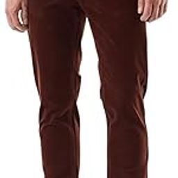 Men Casual Trousers | Slim Fit Corduroy Design with Turned-Up Hem | Cotton Blend & Medium Stretch Fabric for Street & Winter Wear-image-39