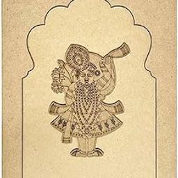 Adikala Mdf Jharokha With Shreenath ji Engraved Design & Square Shaped Base Cutout For DIY Craft-picture-2