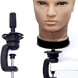 SOHAM SHREE ® Male Head Mannequin with CLAMP - Display Stand for Hair Wig | Scarf | Cap | Sunglasses | Eye Glasses Holder | Hat Display Model Stand | - 12 Inch Size (Skin Color)(CLAMP Included)-image-47