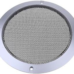Optimuss 6.5 Inch Speaker Grills Cover Case with 4 pcs Screws for Speaker Mounting Home Audio DIY -184mm Outer Diameter Silver-25