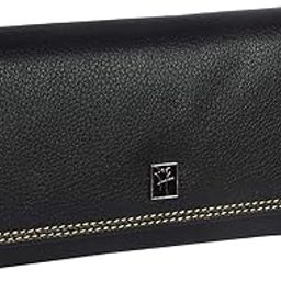 Beautiful Black Genuine Leather Wallet for Women | 6 Card Slots | 1 Photo Id Windows | 2 Zippered Pockets | 2 Compartment-image-29