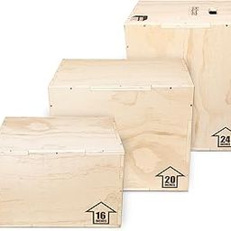 GoSports Fitness Launch Box | 3-in-1 Plyo Jump Box for Exercises of All Skill Levels, Natural-14