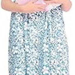 Women's Cotton Printed Maternity Feeding Knee Length Nighty -7266-image-104