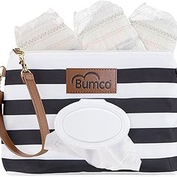Baby Bumco Diaper Clutch Bag - Water Resistant; Lightweight; Refillable Wipes Dispenser; Portable Changing Kit, Glossy Black-image-16