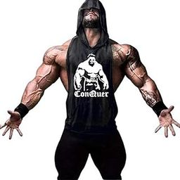 MASCARI Men's Regular Sleeveless Polyester Vest | Anti-Microbial | Anti Odor, Breath tech Super Soft & Comfort Fit Gym Vest for Workout Vest (COMQUER Hood)-image-60