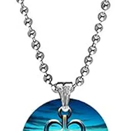afh Sailor Anchor Acrylic Multocolor Pendant with Bead Chain | Nautical Necklace-picture-9