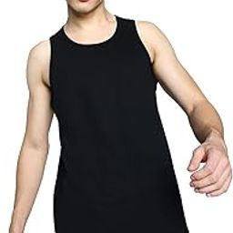 Men Sleeveless Tshirt, Solid Plain T-Shirt for Men, Cotton Sando for Beach Wear, Gym, Cycling, Running, & Other Sports (Available in White, Black, Swanwhite, Navy, Anthra & Maroon)-image-25