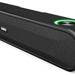 GOVO Gosurround 220 16W Bluetooth Sound Bar, 2000 Mah Battery, 2.0 Channel with 52Mm Drivers, Multicolor Led Lights with TWS, Aux, Bluetooth and USB (Platinum Black), Soundbar-28
