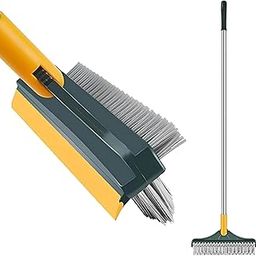 Bathroom Cleaning Brush with Wiper-Bathroom Cleaning Brush Long Handle 180° Rotate Toilet Brush Bathroom Tiles Cleaning, Wiper Floor Scrub for Kitchen Bathroom Cleaning (3 in 1 Brush)-image-31