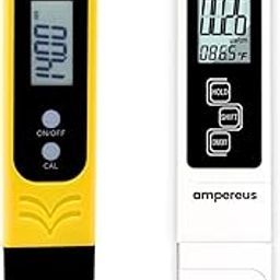 AMPEREUS® Digital EC, TDS & Yellow Auto pH Meter Combo | Water Quality Tester for Home, RO, Aquarium, Hydroponics & More | pH Level & TDS Checker for Purity Testing-30