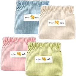 Kan Naturals Small Corduroy Elastic Makeup & Jewelry Pouch – Mini Travel Storage Bag for Lipstick, Coins, Jewelry – Easy-Squeeze Open Portable Pouch (1-Pack, Multicolor)-image-7