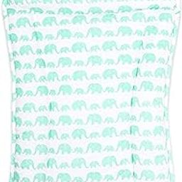 Masilo Organic Cotton Baby Changing Mat, for Newborn Baby Essentials Unisex - Elephant Green-19