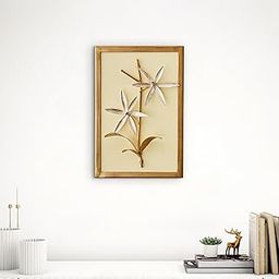 Home Centre Panorama Glitz Metal Flower with Leaf Wall Accent-image-10