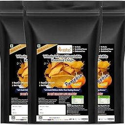 Regulus Agro Organic Wheat Pumpkin Chips | Roasted |90g x 3 | No Maida, No Oil, No Preservatives, Guilt Free Snacking - Healthy Diet Snack-image-47