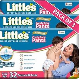 Little's Baby Diapers M Size (Medium) Pants Style | 7-12 kg | 96 Count - Pack of 3 | CottonSoft Baby Diaper with Leakage Guard, Wetness Indicator & 12 Hours Absorption-image-35