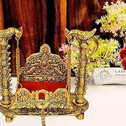 Metal Laddu Gopal Jhula Krishna Hindola Palana Decorative Laddu Gopal for Temple Pooja,Showpiece Figurines,Religious Idol-image-66