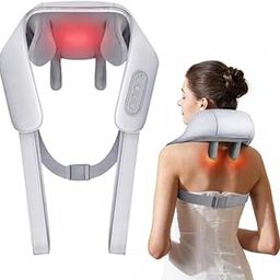 Neck And Back Massager With Heating Body Massager For Body Aches And Pains Relief Electric 5D Cervical Massage Machine For Deep Tissue Neck Back Shoulders Waist And Legs Blue-image-23