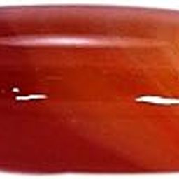 9 Carat / 1 Piece Orange Yamini Hakik (Akik) Evil Eye Stone 20 mm Dholki Shape Bead Gemstone for Bracelet & Pendant Size for Unisex (1 Pc)-image-1
