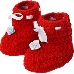 blacktail Baby Girls Woolen Shoes,Woolen Born Baby Booties Shoes for Boys and Girls (0-12 Month Kids)-picture-16