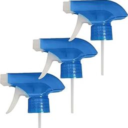 MADHYA Leak-Free Spray Head Top Replacement for Auto/Car Detailing, Window Cleaning and Janitorial Supply, Good Sealable Fit for Home and Garden Use, Trigger & Nozzle Mist Spray Only, Blue, Pack of 3-5