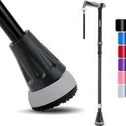 Rehand All Terrain Folding Walking Cane, Walking Stick for Women & Men, Pivot Tip and Heavy Duty Mobility Aid, Adjustable Walking Cane for Elderly & Ladies (Black)-picture-18