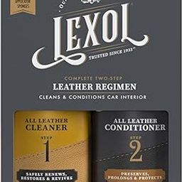 Lexol Leather Conditioner and Leather Cleaner Kit, Use on Car Leather, Furniture, Shoes, Bags, and Accessories, Quick & Easy Two-Step Regimen, 8 oz Bottles, Includes Two Application Sponges-image-97