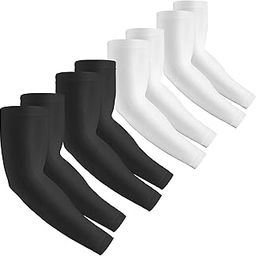 2 Pairs UV Protection Cooling Arm Sleeves Compression Sun Sleeves for Men Women Youth, Tattoo Cover Up, UPF 50-image-60