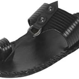 Men Black Synthetic Leather Kolhapuri Chappal UK/7 EU/41 (16-1128)-17