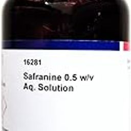 SRL Safranine 0.5 w/v Aqueous Solution,500ml, Laboratory Grade Microscopy Stain, Dark Red, 24 Months Shelf Life, Storage: Room temperature-2