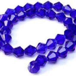 APSAMBR-Dark Blue Color Bicone Glass Beads for Jewelry Making(Pack of 150 pcs)-image-33