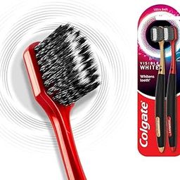 Colgate Visible White O2 Manual Toothbrush - 2 Pcs, Ultra Soft Toothbrush for Adults, Helps prevent Bad Breath, Cavities, Enamel & Gum Problems.-10