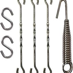 Kaushalendra Premium Metal Hammock Chain Link Kit - Swing Hammock Spring Hook Set, 120 Kg Capacity (Silver)-picture-15