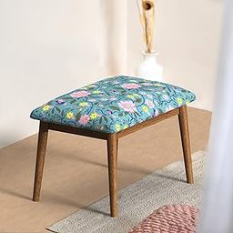Chumbak Jodhpur Bench Small - Spring Bloom Teal (1 Seater Bench, Sheesham Wood, Teal)-image-31