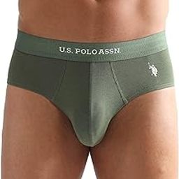 Men's Cotton Blend Elasticized Waist Solid EB006 Underwear Briefs - Pack of 1-image-32