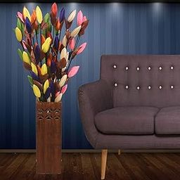 CRAFTWAFT Handmade Multi Fabric FABZ Floral Bunch Dry Flower Sticks-image-63